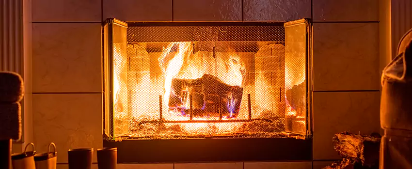 Mendota Hearth Landscape Fireplace Installation in Midwest City, Oklahoma