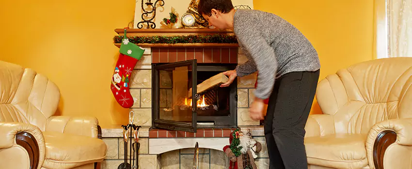 Rusted Metal Fireplace Restoration in Midwest City, Oklahoma